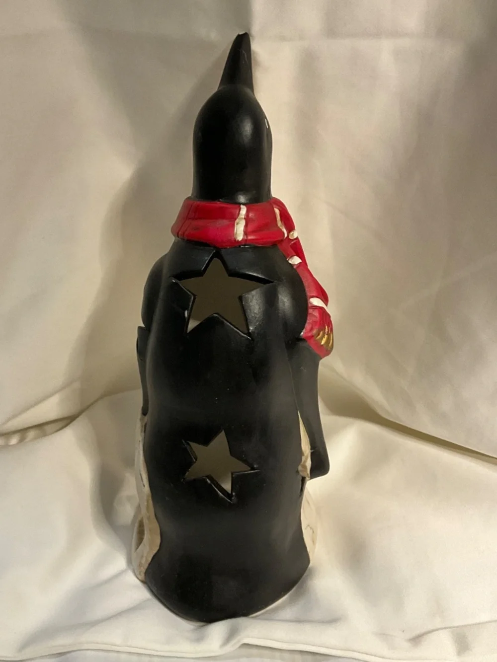 Vintage-Style Ceramic Penguin Holiday Luminary Figurines - Set of 2